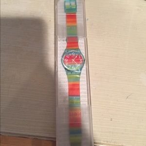 Rainbow Swatch watch